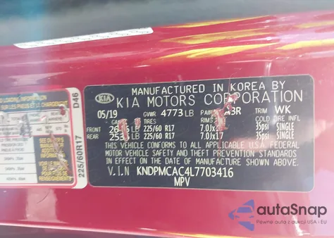 2020 Kia Sportage Lx from USA, damaged, VIN KNDPMCAC4L7703416